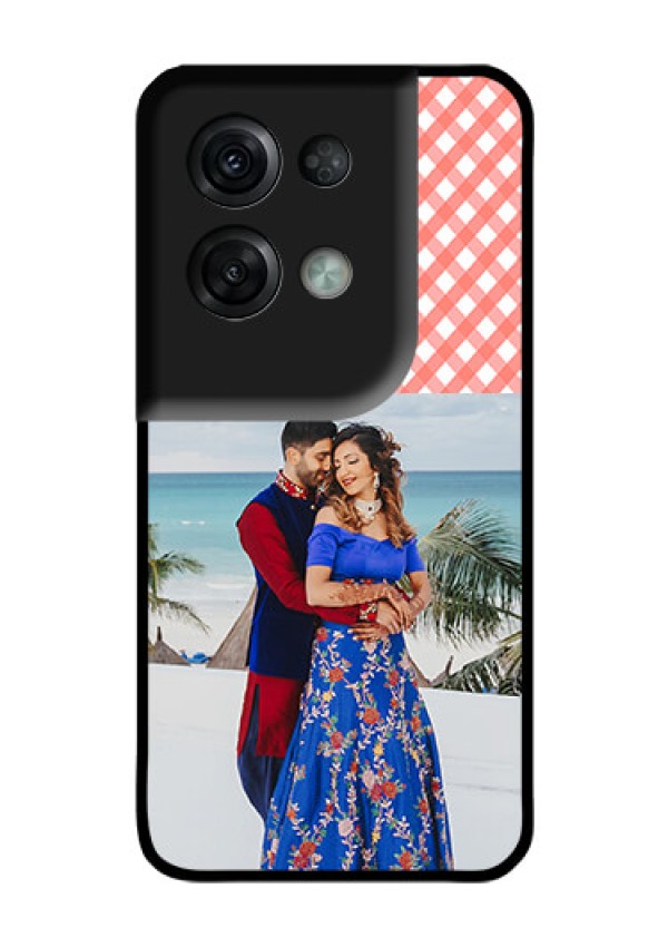 Oppo Reno 8 Pro 5G Personalized Glass Phone Case - Pink Pattern Design