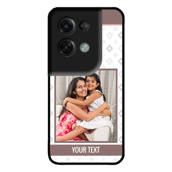 Oppo Reno 8 Pro 5G Photo Printing on Glass Case - Simple Diamond Design