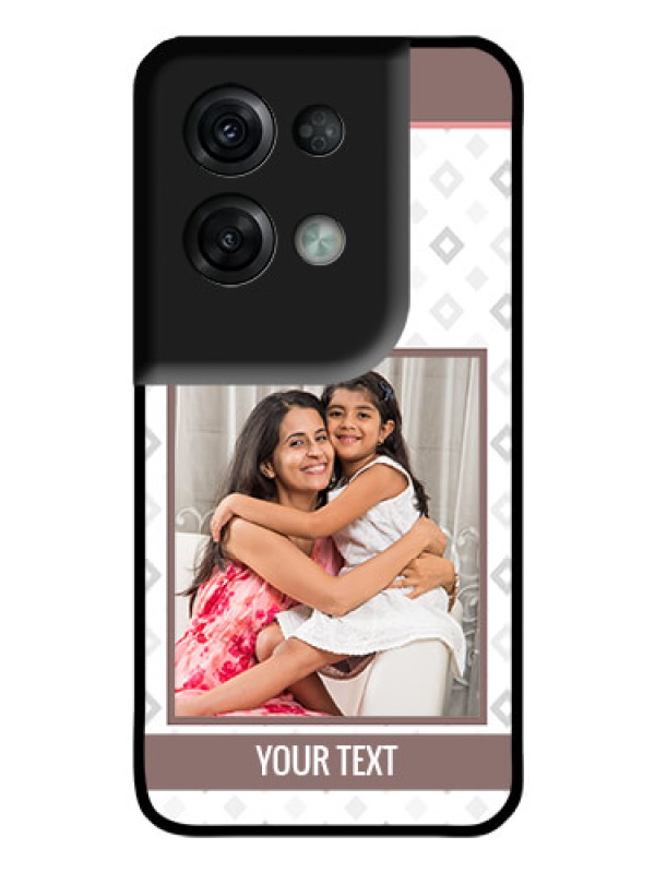 Custom Oppo Reno 8 Pro 5G Photo Printing on Glass Case - Simple Diamond Design