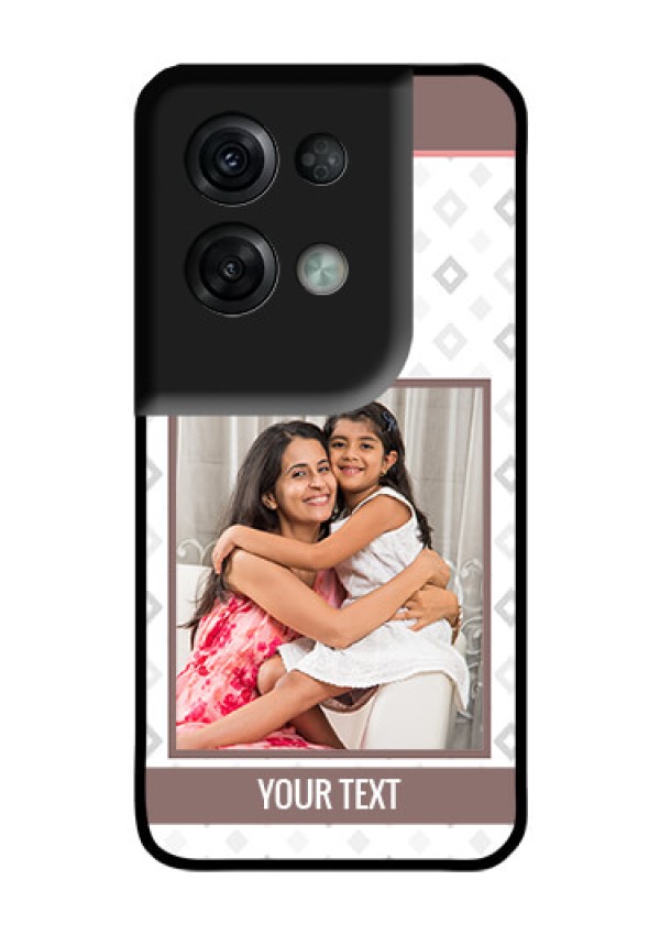 Oppo Reno 8 Pro 5G Photo Printing on Glass Case - Simple Diamond Design