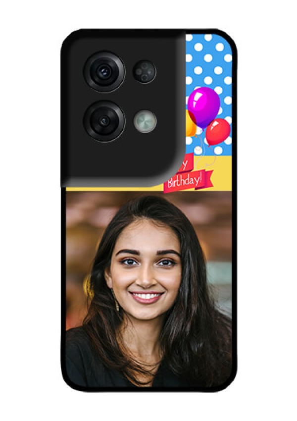 Oppo Reno 8 Pro 5G Custom Glass Mobile Case - Happy Birthday Design
