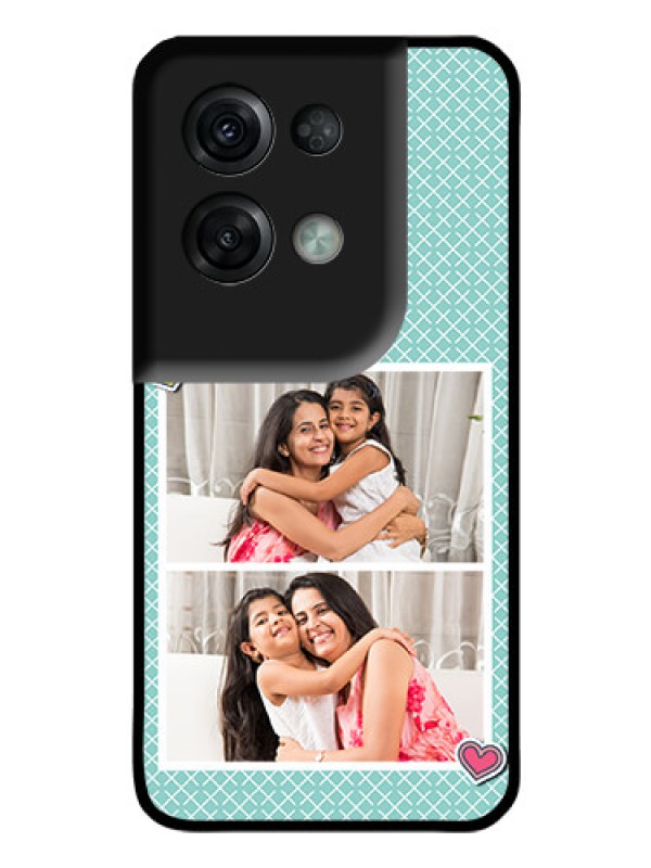 Custom Oppo Reno 8 Pro 5G Custom Glass Phone Case - 2 Image Holder with Pattern Design