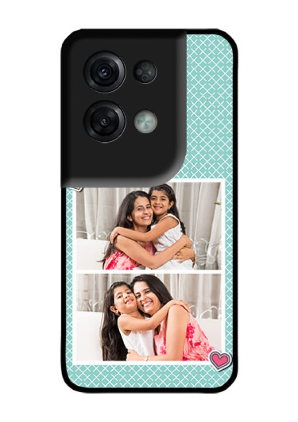 Oppo Reno 8 Pro 5G Custom Glass Phone Case - 2 Image Holder with Pattern Design