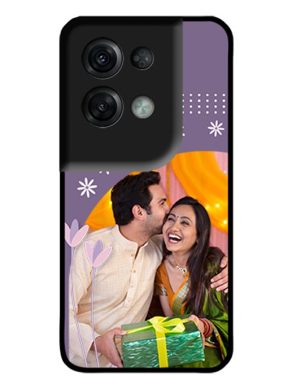 Custom Oppo Reno 8 Pro 5G Custom Glass Mobile Case - Lavender flowers design