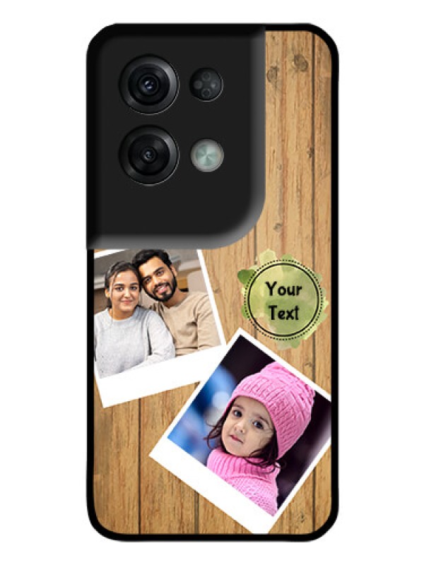 Custom Oppo Reno 8 Pro 5G Custom Glass Phone Case - Wooden Texture Design
