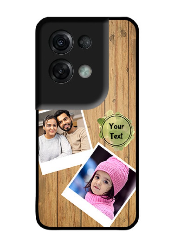 Oppo Reno 8 Pro 5G Custom Glass Phone Case - Wooden Texture Design