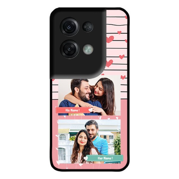 Oppo Reno 8 Pro 5G Custom Glass Mobile Case - Photo with Heart Design