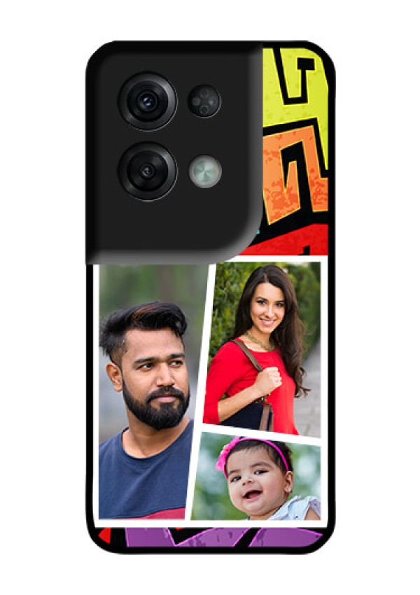 Oppo Reno 8 Pro 5G Custom Glass Phone Case - Graffiti pattern Design