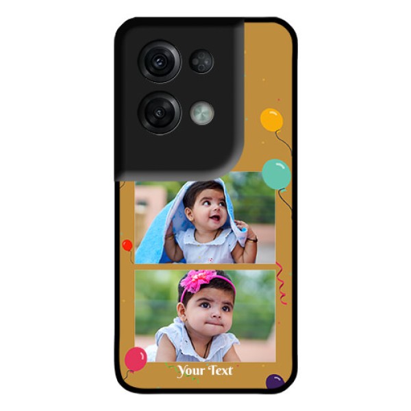 Oppo Reno 8 Pro 5G Personalized Glass Phone Case - Image Holder with Birthday Celebrations Design Oppo Reno 8 Pro 5G Personalized Glass Phone Case - Image Holder with Birthday Celebrations Design