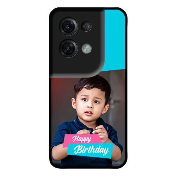 Oppo Reno 8 Pro 5G Personalized Glass Phone Case - Image Holder with 2 Color Design