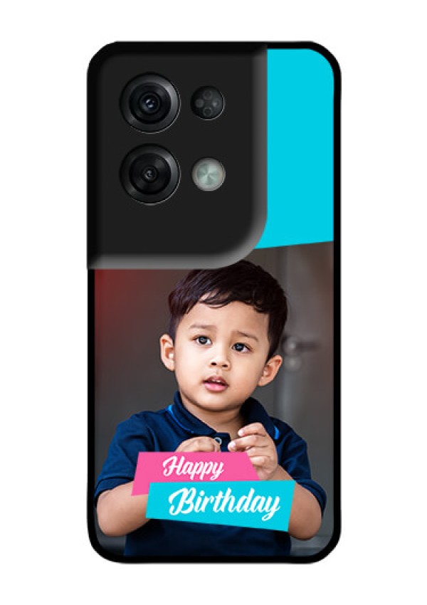 Oppo Reno 8 Pro 5G Personalized Glass Phone Case - Image Holder with 2 Color Design