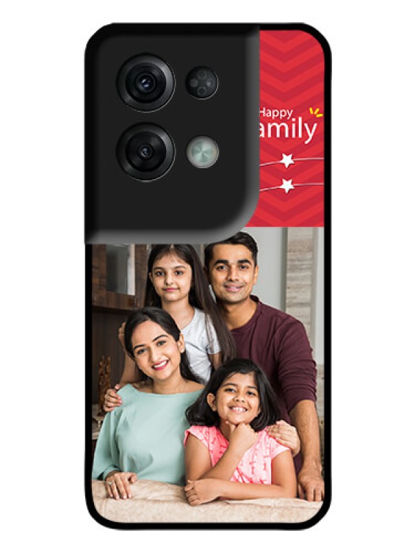 Custom Oppo Reno 8 Pro 5G Personalized Glass Phone Case - Happy Family Design