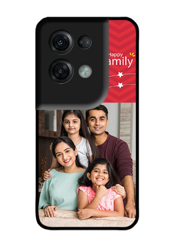 Oppo Reno 8 Pro 5G Personalized Glass Phone Case - Happy Family Design