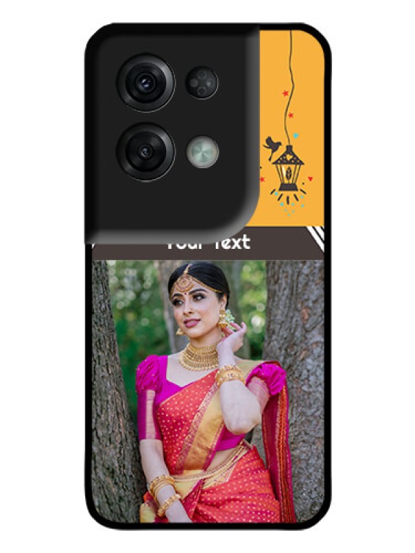 Custom Oppo Reno 8 Pro 5G Custom Glass Mobile Case - with Family Picture and Icons