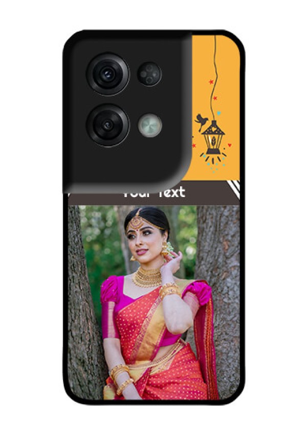 Oppo Reno 8 Pro 5G Custom Glass Mobile Case - with Family Picture and Icons
