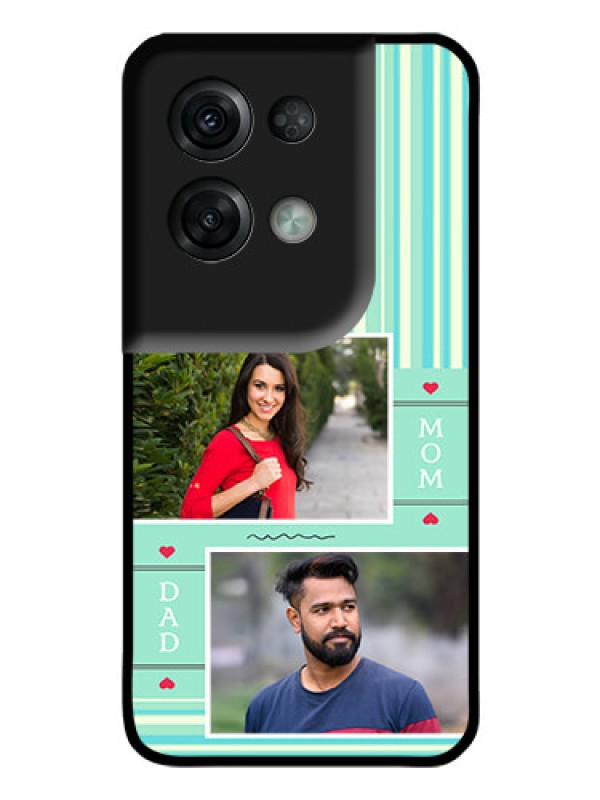 Custom Oppo Reno 8 Pro 5G Custom Glass Phone Case - Mom & Dad Pic Design