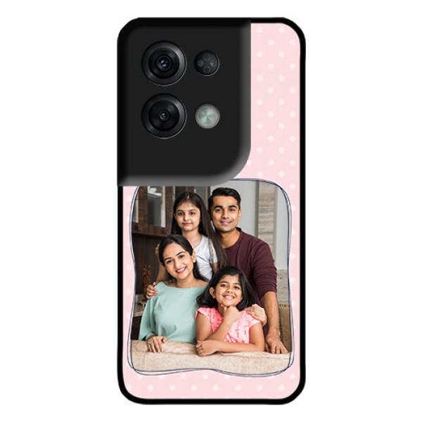Oppo Reno 8 Pro 5G Custom Glass Phone Case - Family with Dots Design