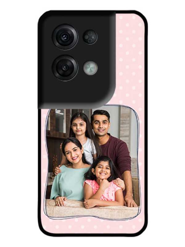Custom Oppo Reno 8 Pro 5G Custom Glass Phone Case - Family with Dots Design