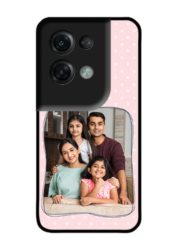 Oppo Reno 8 Pro 5G Custom Glass Phone Case - Family with Dots Design