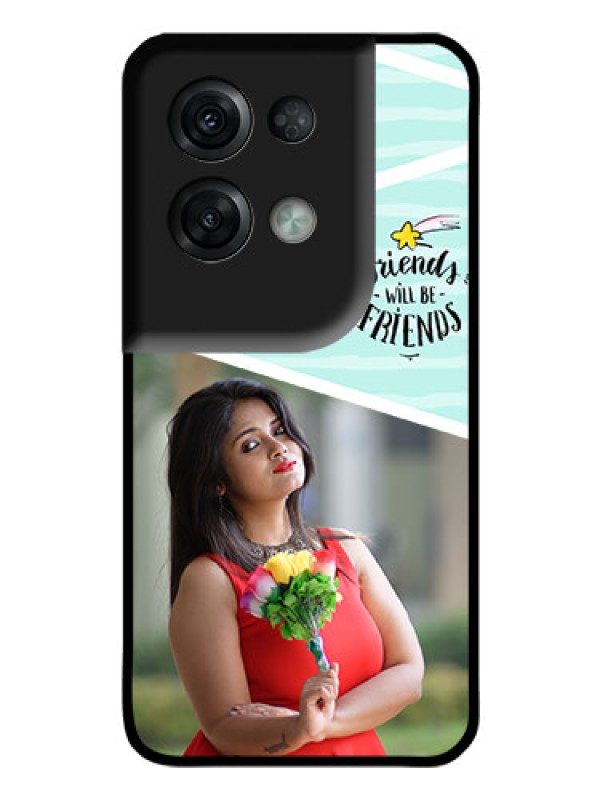 Custom Oppo Reno 8 Pro 5G Custom Glass Phone Case - Friends Picture Icon Design