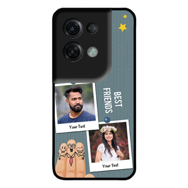 Oppo Reno 8 Pro 5G Personalized Glass Phone Case - Sticky Frames and Friendship Design Oppo Reno 8 Pro 5G Personalized Glass Phone Case - Sticky Frames and Friendship Design