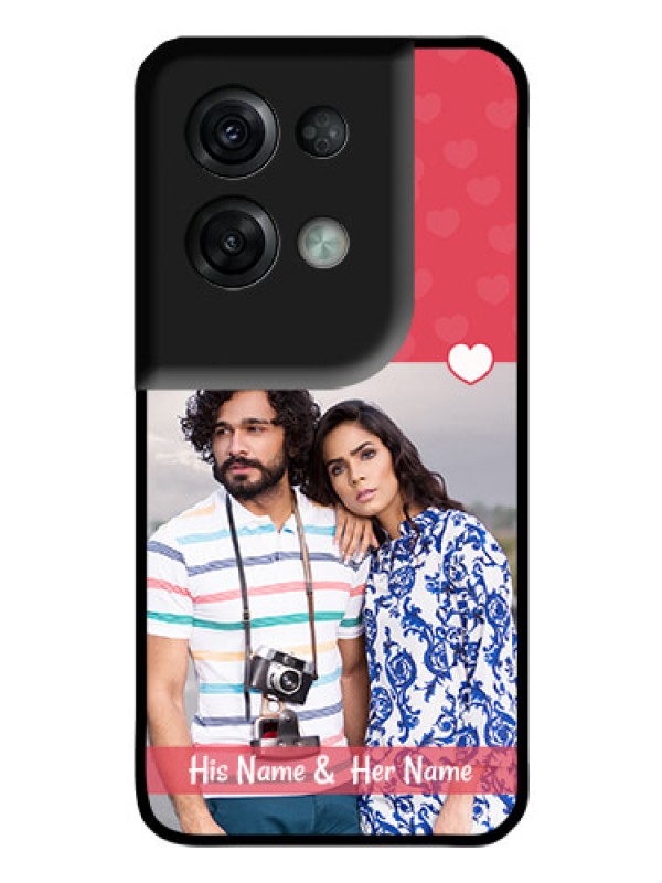 Custom Oppo Reno 8 Pro 5G Photo Printing on Glass Case - Simple Love Design