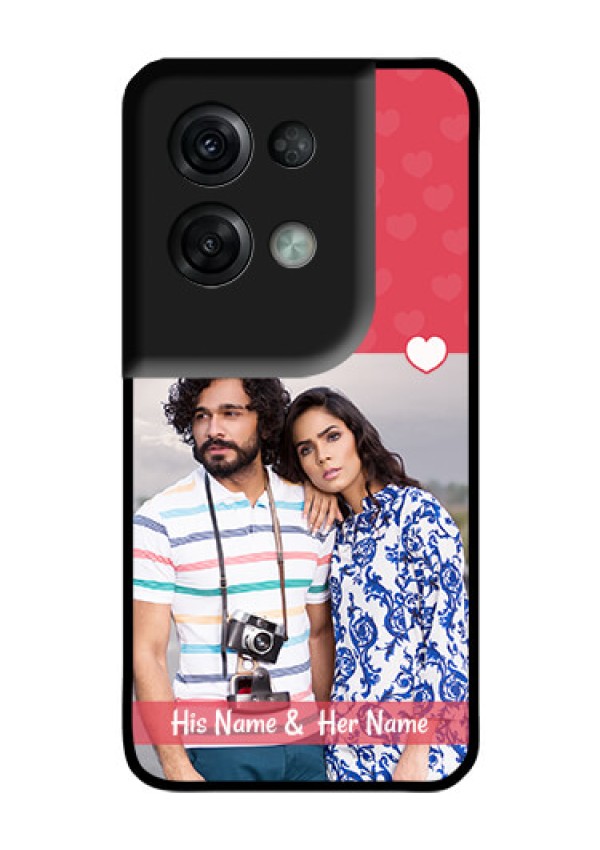 Oppo Reno 8 Pro 5G Photo Printing on Glass Case - Simple Love Design