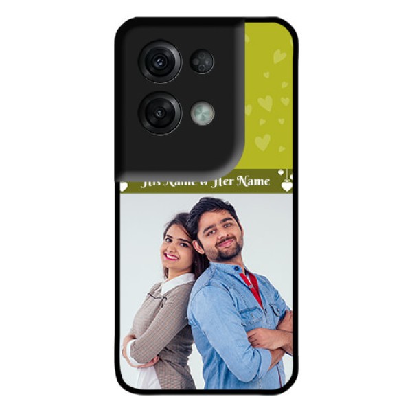 Oppo Reno 8 Pro 5G Custom Glass Phone Case - You & Me Heart Design