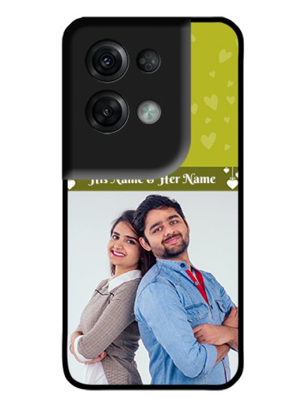 Custom Oppo Reno 8 Pro 5G Custom Glass Phone Case - You & Me Heart Design