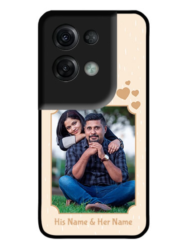 Custom Oppo Reno 8 Pro 5G Custom Glass Phone Case - with confetti love design