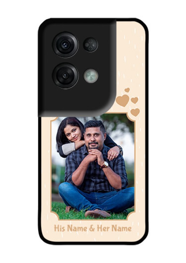 Oppo Reno 8 Pro 5G Custom Glass Phone Case - with confetti love design