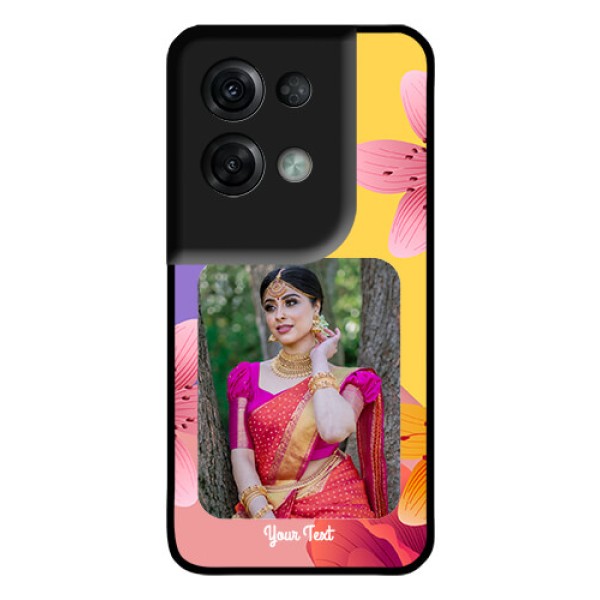 Oppo Reno 8 Pro 5G Custom Glass Mobile Case - 3 Image With Vintage Floral Design Oppo Reno 8 Pro 5G Custom Glass Mobile Case - 3 Image With Vintage Floral Design
