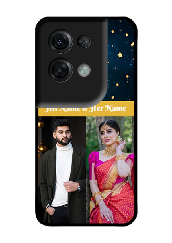Oppo Reno 8 Pro 5G Custom Glass Phone Case - Galaxy Stars Backdrop Design