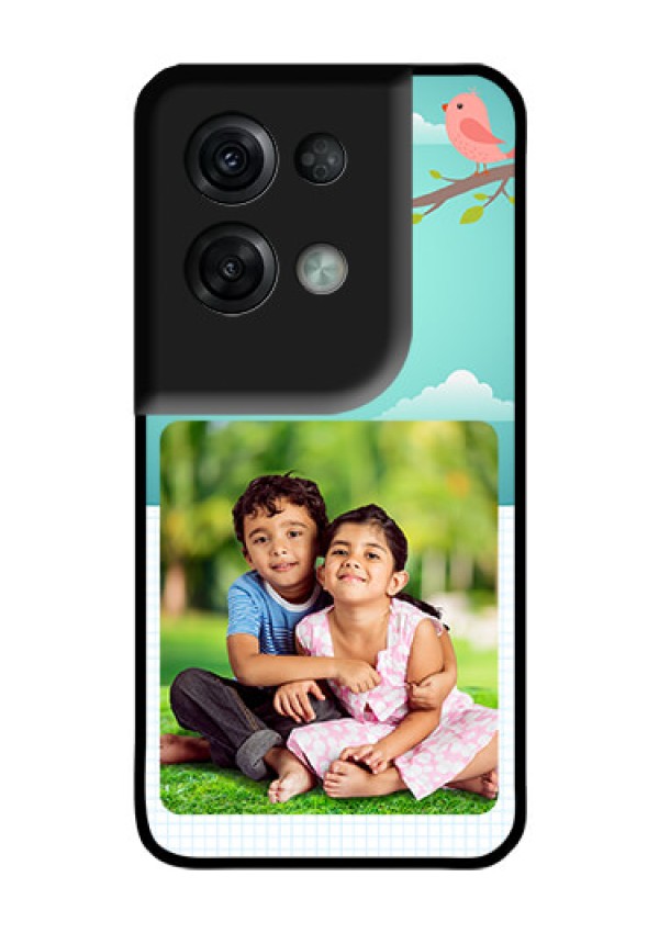 Oppo Reno 8 Pro 5G Photo Printing on Glass Case - Doodle love Design