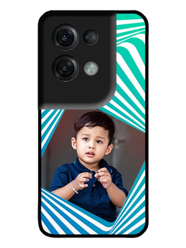 Custom Oppo Reno 8 Pro 5G Personalized Glass Phone Case - Abstract Spiral Design