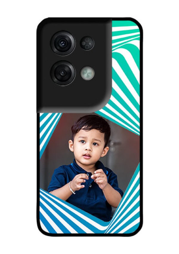 Oppo Reno 8 Pro 5G Personalized Glass Phone Case - Abstract Spiral Design