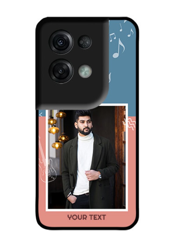 Oppo Reno 8 Pro 5G Photo Printing on Glass Case - with Color Musical Note Design