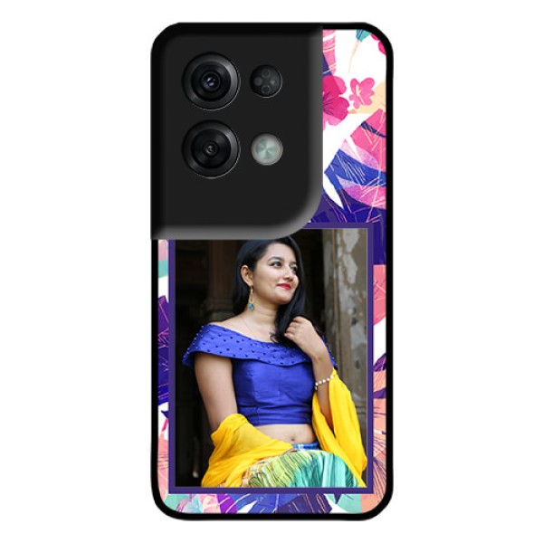 Oppo Reno 8 Pro 5G Custom Glass Mobile Case - Abstract Floral Design