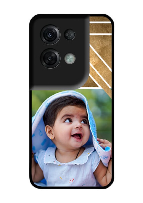 Oppo Reno 8 Pro 5G Personalized Glass Phone Case - Gradient Abstract Texture Design