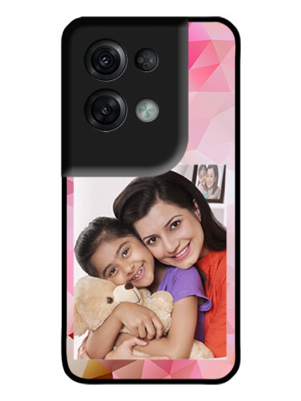 Custom Oppo Reno 8 Pro 5G Photo Printing on Glass Case - Abstract Triangle Design