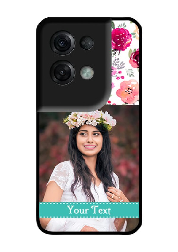 Oppo Reno 8 Pro 5G Custom Glass Phone Case - Watercolor Floral Design