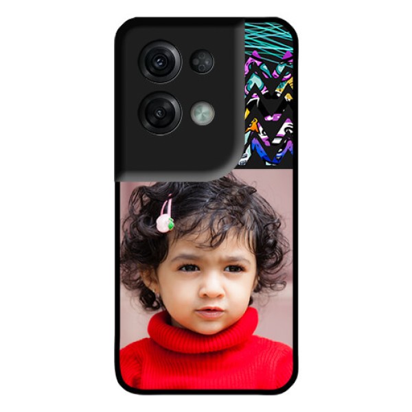 Oppo Reno 8 Pro 5G Personalized Glass Phone Case - Neon Abstract Design