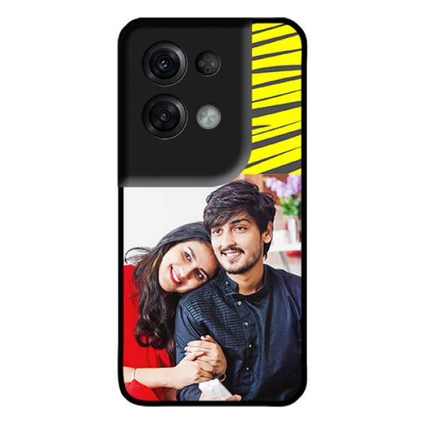 Oppo Reno 8 Pro 5G Photo Printing on Glass Case - Yellow Abstract Design