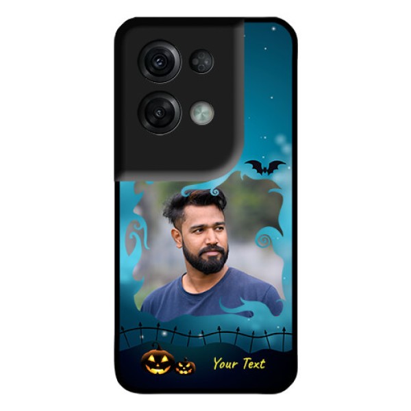 Oppo Reno 8 Pro 5G Custom Glass Phone Case - Halloween frame design