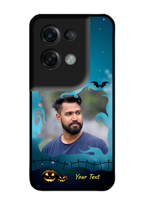 Oppo Reno 8 Pro 5G Custom Glass Phone Case - Halloween frame design