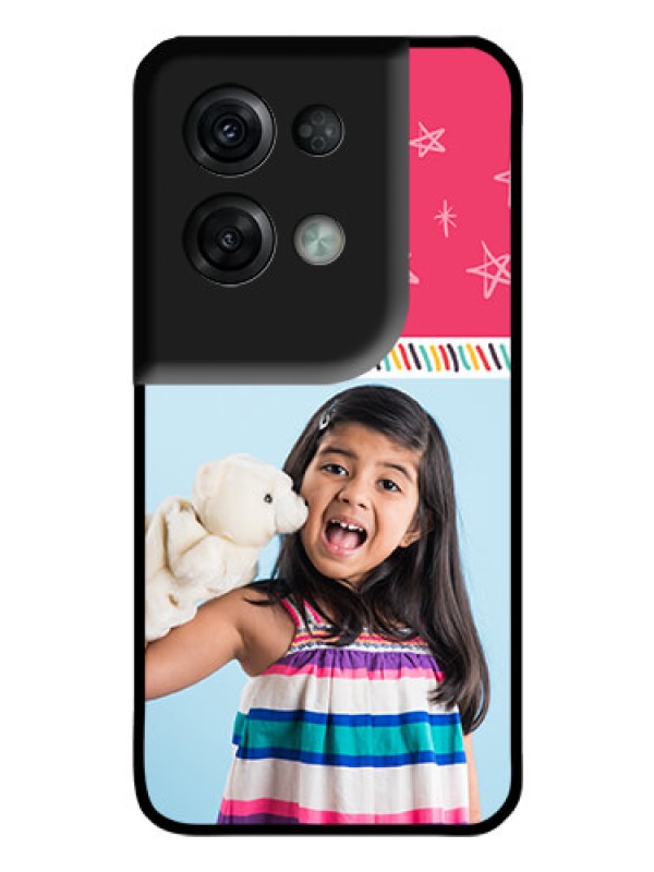 Custom Oppo Reno 8 Pro 5G Personalized Glass Phone Case - Line art design