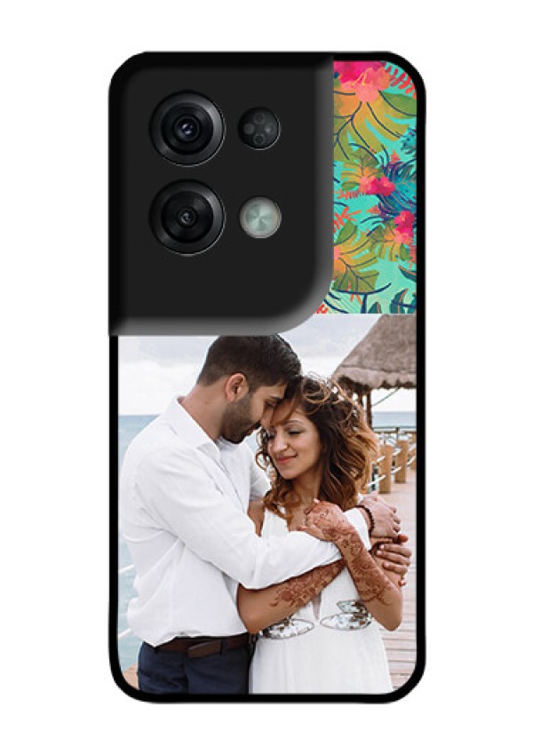 Oppo Reno 8 Pro 5G Photo Printing on Glass Case - Watercolor Floral Design