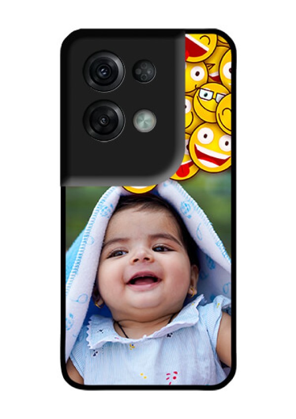 Oppo Reno 8 Pro 5G Custom Glass Mobile Case - with Smiley Emoji Design