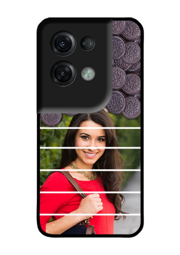 Oppo Reno 8 Pro 5G Custom Glass Phone Case - with Oreo Biscuit Design