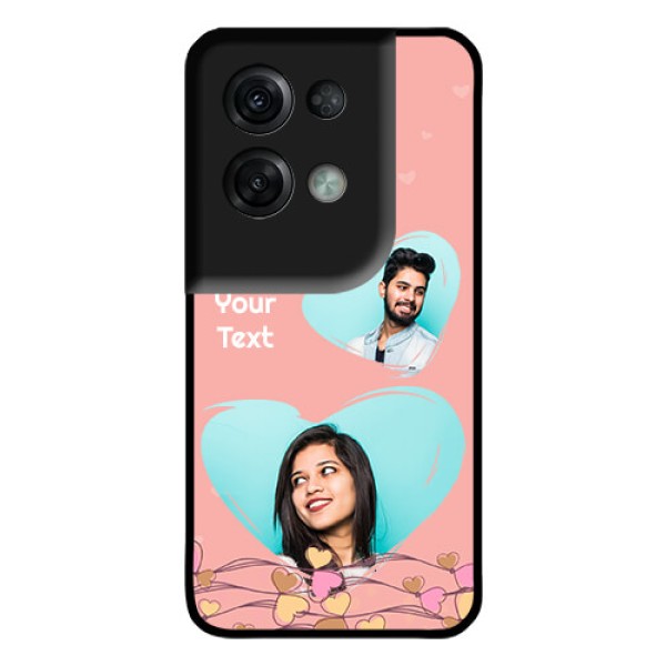 Oppo Reno 8 Pro 5G Custom Glass Mobile Case - Love Doodle Design